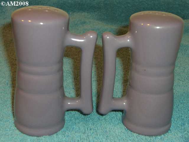 Frankoma ringed shakers glazed wisteria